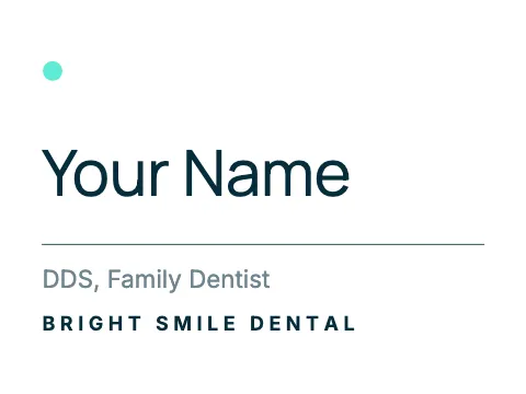 Medical & dental minimal name badge template
