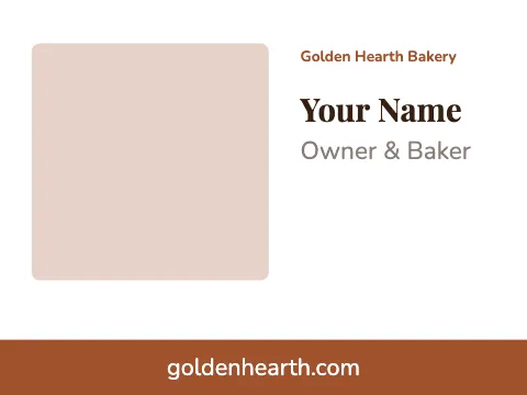 Bakery photo name badge template