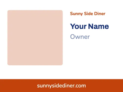 Breakfast diner photo name badge template