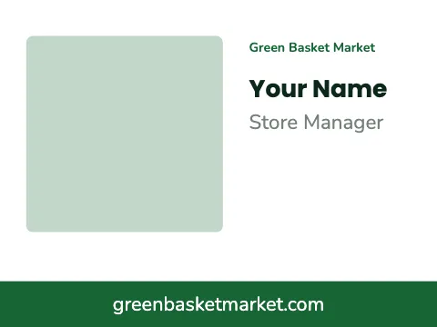 Grocery & market photo name badge template