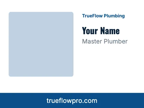 Plumbing & HVAC photo name badge template