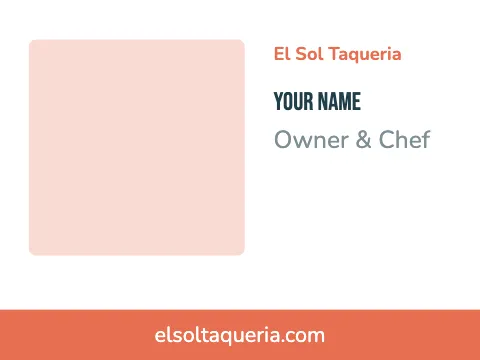 Taqueria photo name badge template