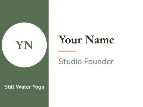 Yoga studio split name badge template