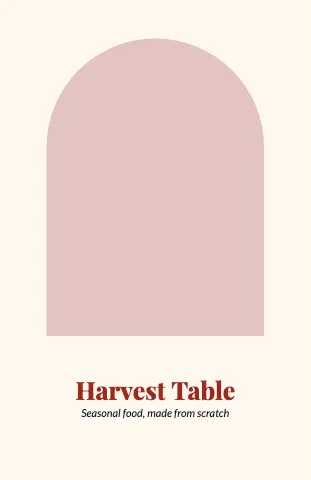 Restaurant arch photo notebook template