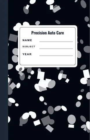 Auto repair composition notebook template