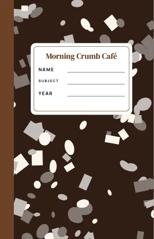 Café & bakery composition notebook template