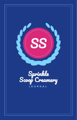 Ice cream shop classic crest notebook template