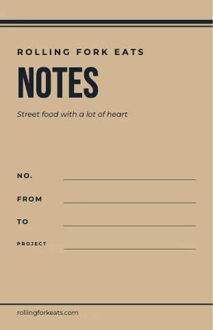 Food truck field book notebook template