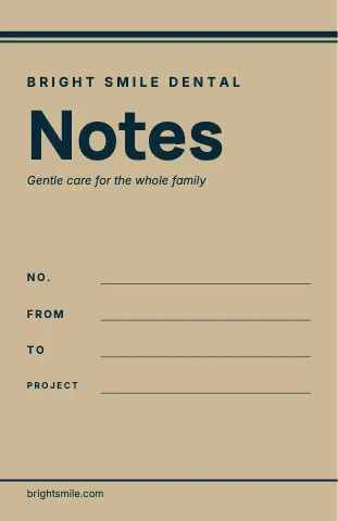 Medical & dental field book notebook template
