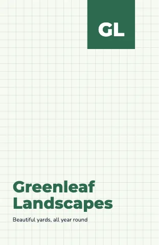 Landscaping graph paper notebook template