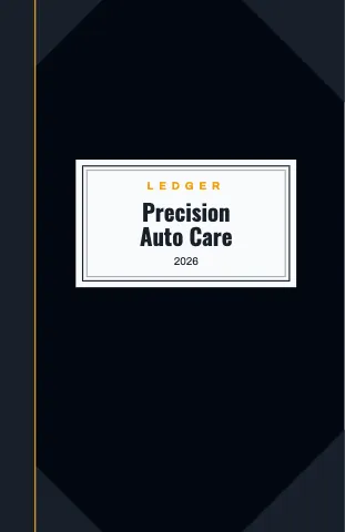 Auto repair ledger corners notebook template
