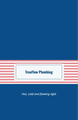 Plumbing & HVAC striped band notebook template