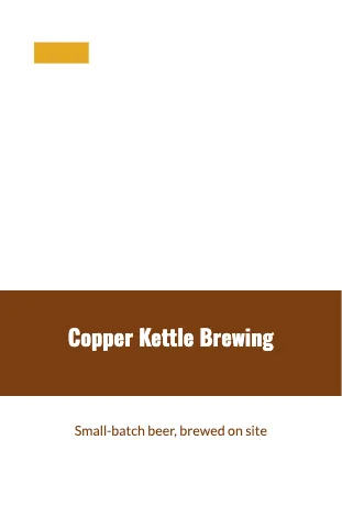 Brewery & bar band notebook template