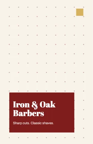Barbershop dot grid notebook template