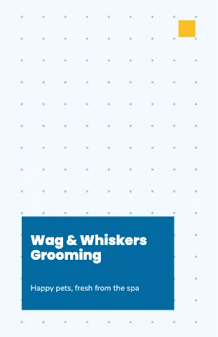 Pet grooming dot grid notebook template
