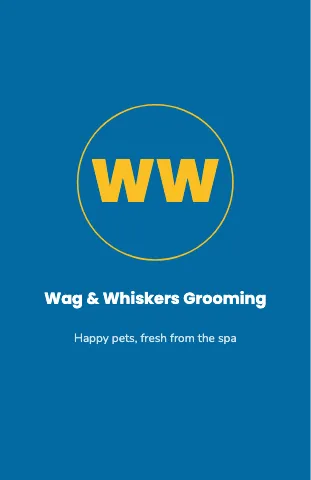 Pet grooming monogram notebook template