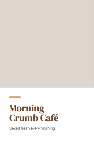 Café & bakery photo cover notebook template