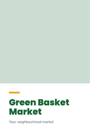 Grocery & market photo cover notebook template