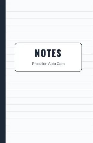 Auto repair ruled label notebook template