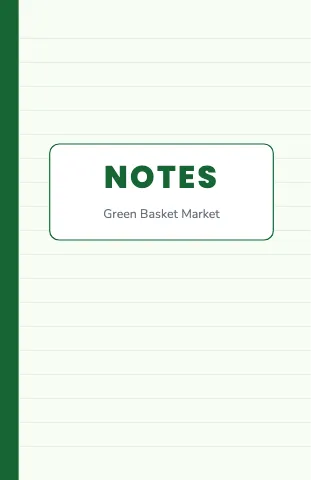 Grocery & market ruled label notebook template