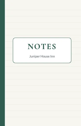 Hotel & B&B ruled label notebook template