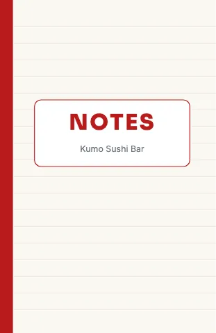Sushi bar ruled label notebook template