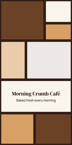 Café & bakery colour blocks phone case template