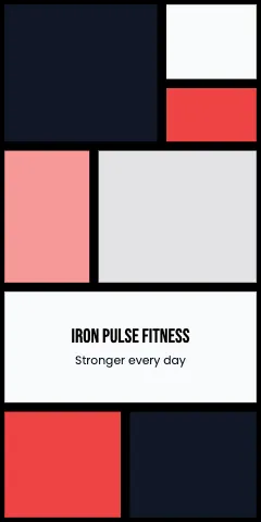Fitness & gym colour blocks phone case template
