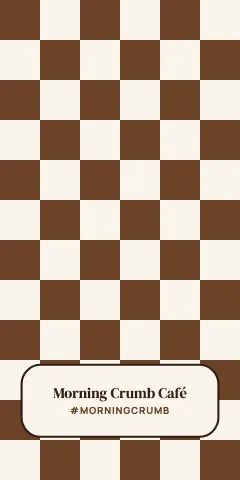Café & bakery checkerboard phone case template