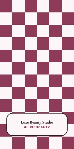 Salon & spa checkerboard phone case template