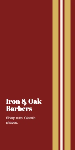 Barbershop racing stripes phone case template