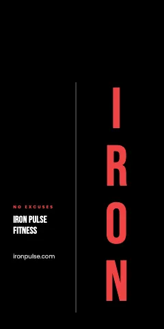 Fitness & gym vertical letters phone case template
