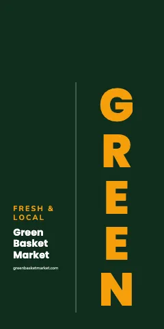 Grocery & market vertical letters phone case template