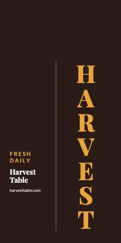 Restaurant vertical letters phone case template
