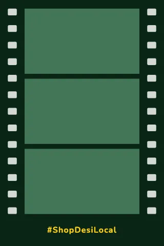 Indian grocery film strip photo print template
