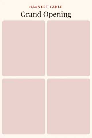Restaurant four up photo print template