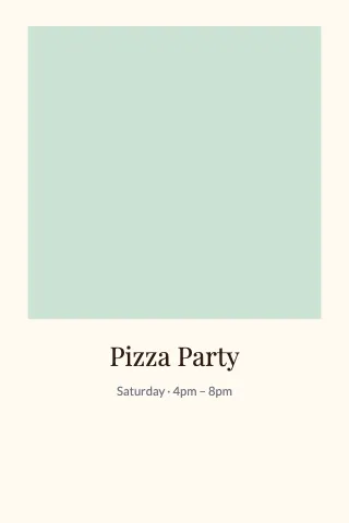 Pizzeria instant photo photo print template