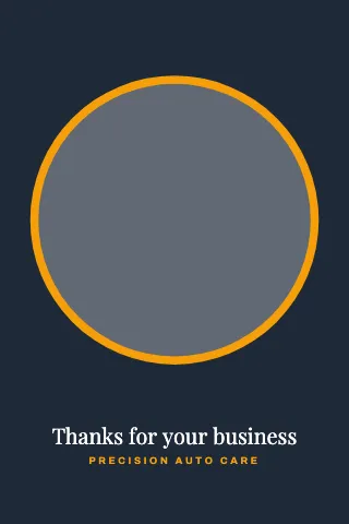 Auto repair circle portrait photo print template
