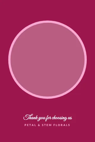Florist circle portrait photo print template