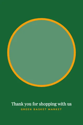 Grocery & market circle portrait photo print template
