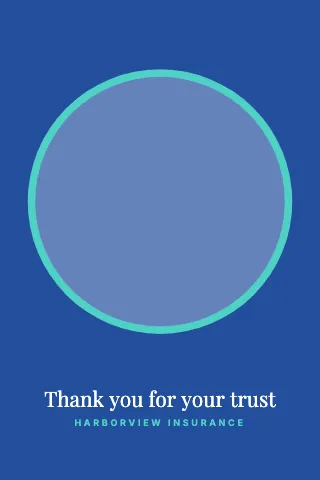 Insurance agency circle portrait photo print template