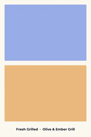 Mediterranean grill two up photo print template