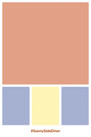 Breakfast diner mosaic photo print template