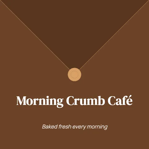 Café & bakery envelope flap pillow template