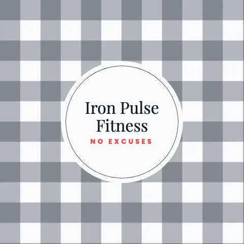 Fitness & gym gingham round pillow template