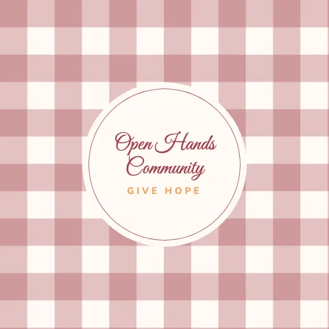 Nonprofit & charity gingham round pillow template