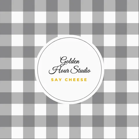 Photography & creative gingham round pillow template