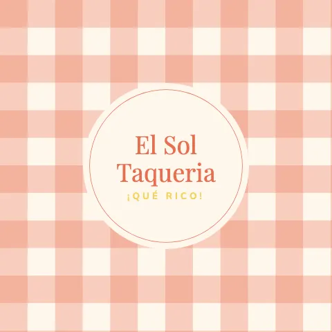Taqueria gingham round pillow template