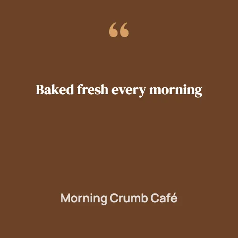 Café & bakery quote pillow template