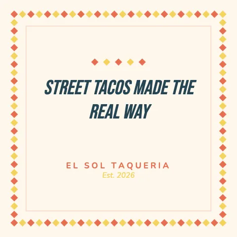 Taqueria cross-stitch sampler pillow template